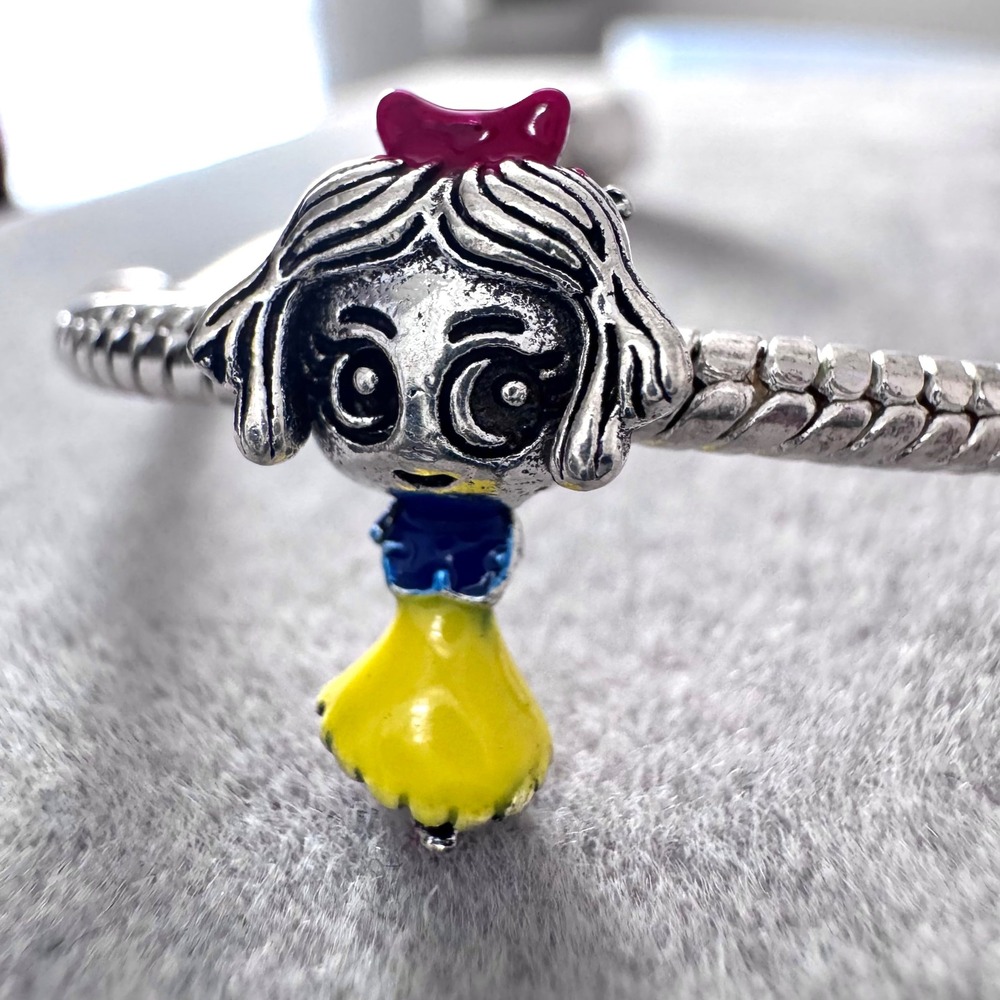 Snow White Charm‎ Silver Enamel Disney Princess fits PANDORA